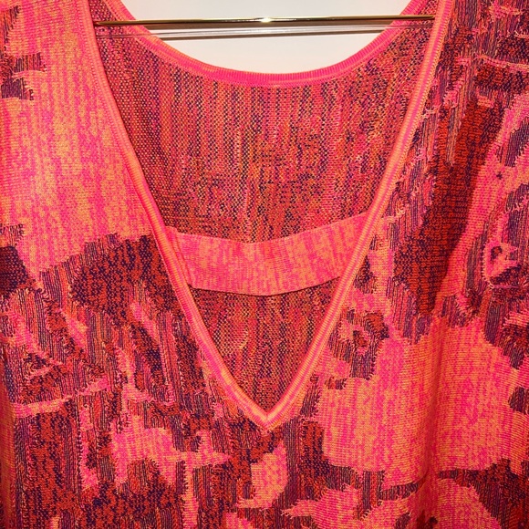Anthropologie Pink Abstract Knit Dolman Top XS NWT - Picture 5 of 12